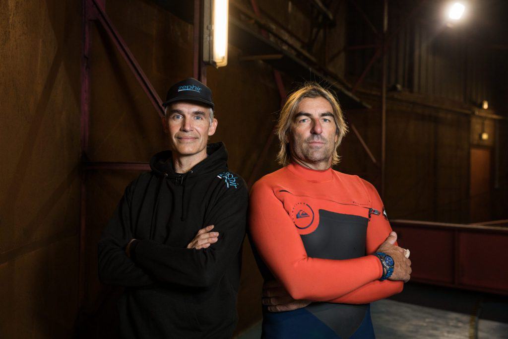 Zephir Project - portrait d'Antoine Albeau et Marc Amerigo entre 2 essais
